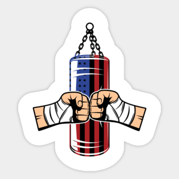 American Flag Wrestling USA Wrestler Wrestling Sticker TeePublic